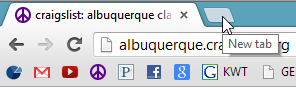 Open new tab in google chrome